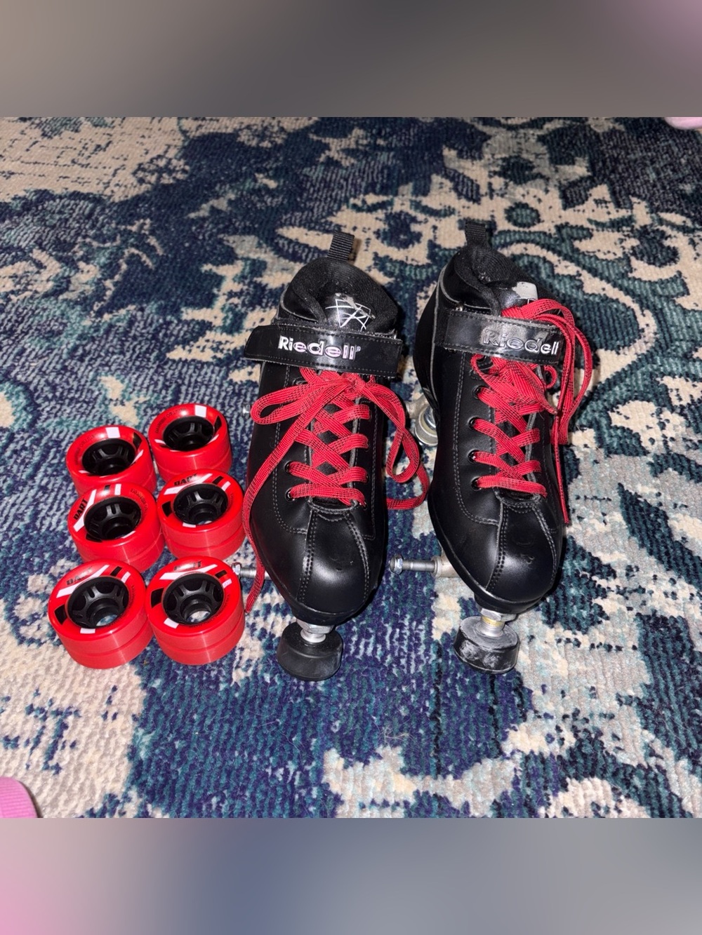 Riedell Dart Roller Derby Speed Skates Unisex Black Size 7
